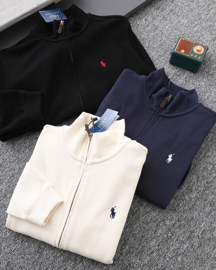 Ralph Lauren Old Money Full-Zip Sweatshirt – 25SS in Navy Blue