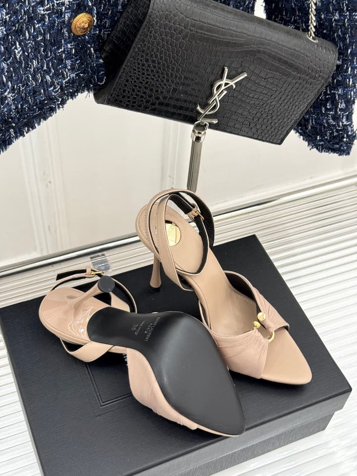 Saint Laurent High-Heel Sandals – 25SS in Black Suede