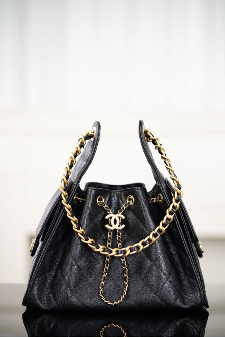 Chanel 25S Small Hobo Drawstring Bucket Bag