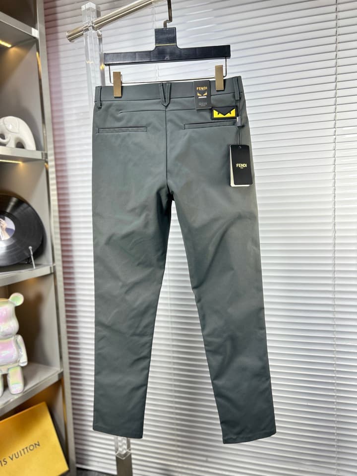 Fendi SS25 Casual Suit Trousers – 25SS/25FW in Dark Charcoal Gray