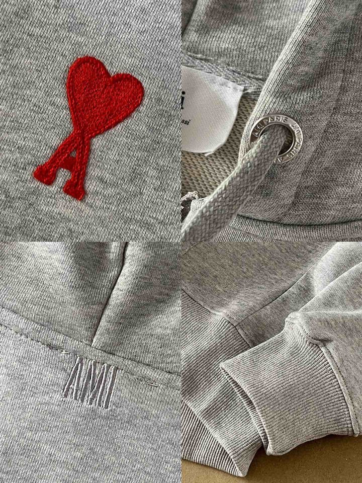 Ami Paris Ami de Coeur Boxy Fit Zip Sweatshirt – Autumn/Winter Collection in Classic Black