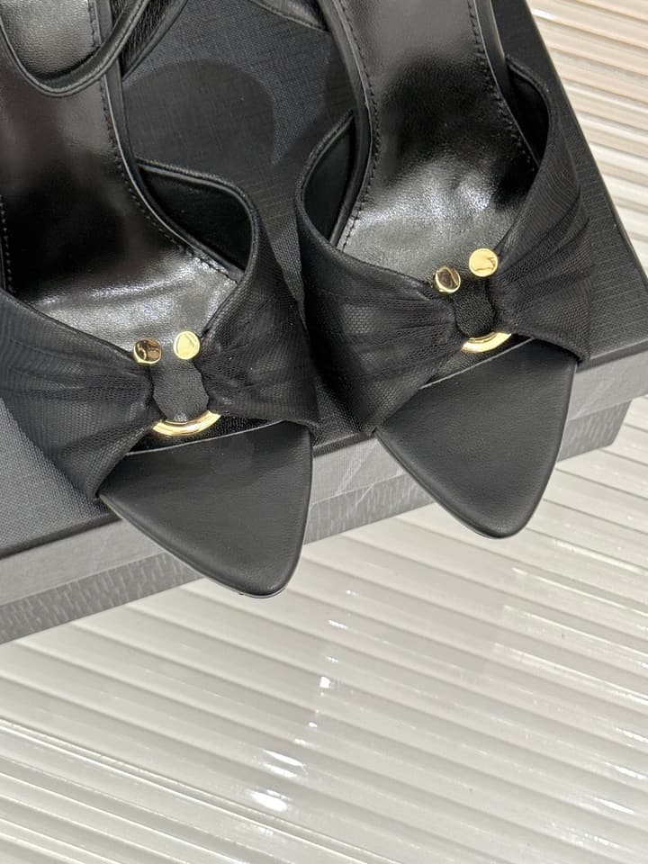 Saint Laurent High-Heel Sandals – 25SS in Black Suede