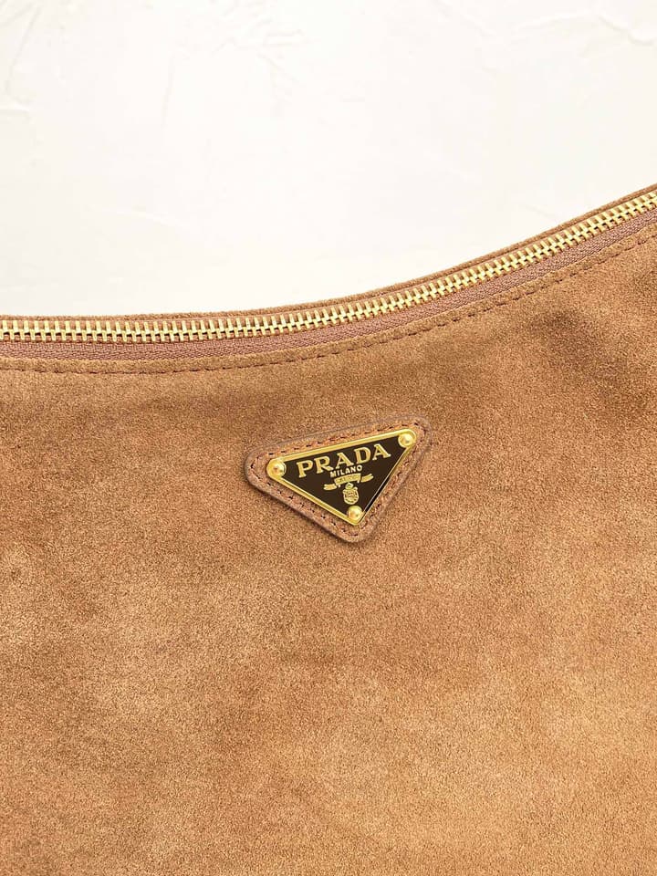 Prada Suede Shoulder Bag