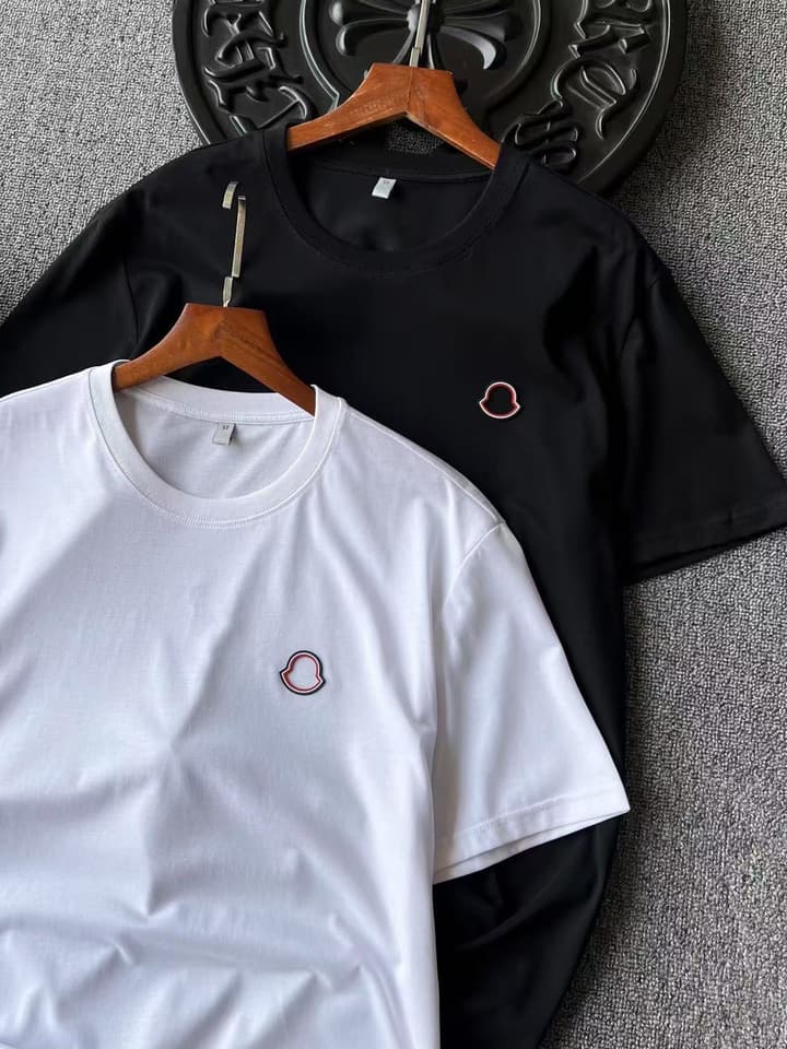 Moncler Mulberry Silk 3D Logo T-Shirt – 2025 Collection in Black