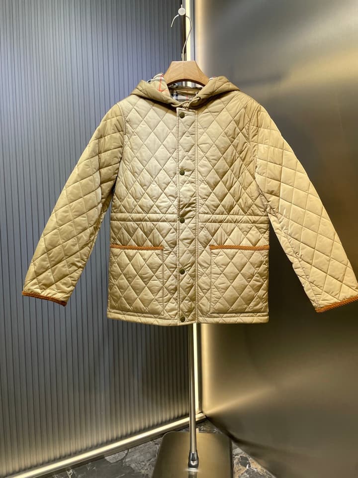 Burberry Checkerboard Padded Jacket in Black