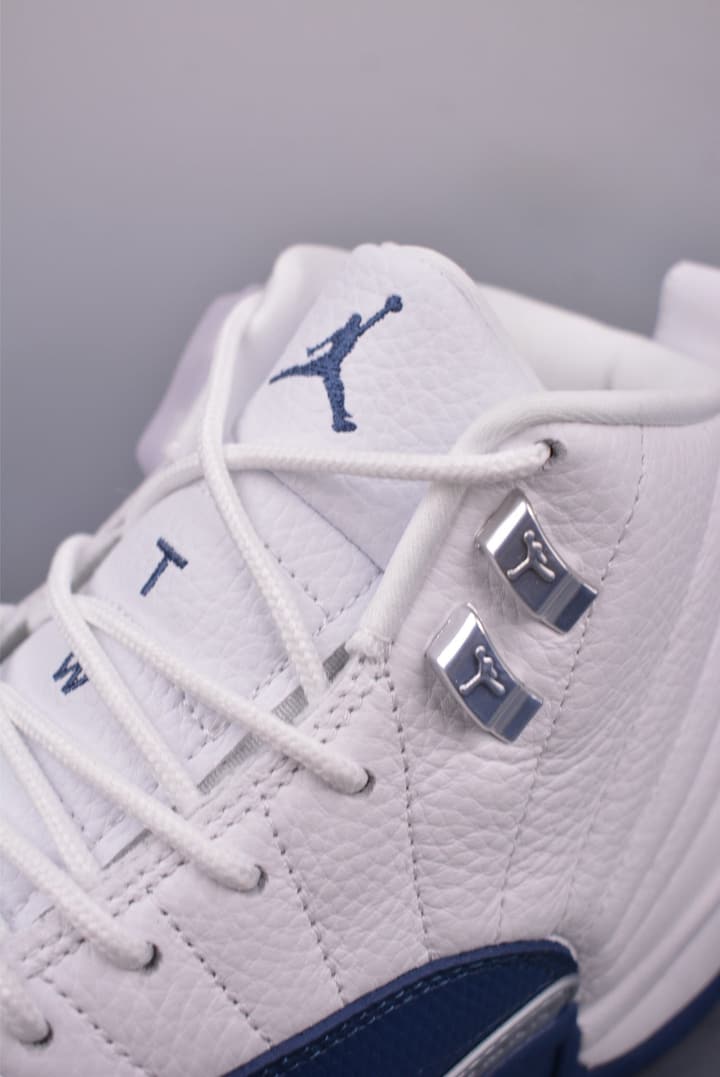 Air Jordan AJ12 White/Blue Basketball Shoes