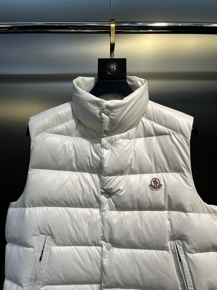 Moncler Unisex Down Vest in Gold