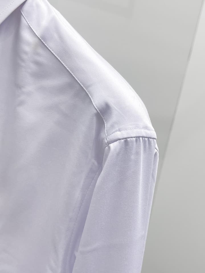 Hermès Long-Sleeve Shirt in Light Blue Striped