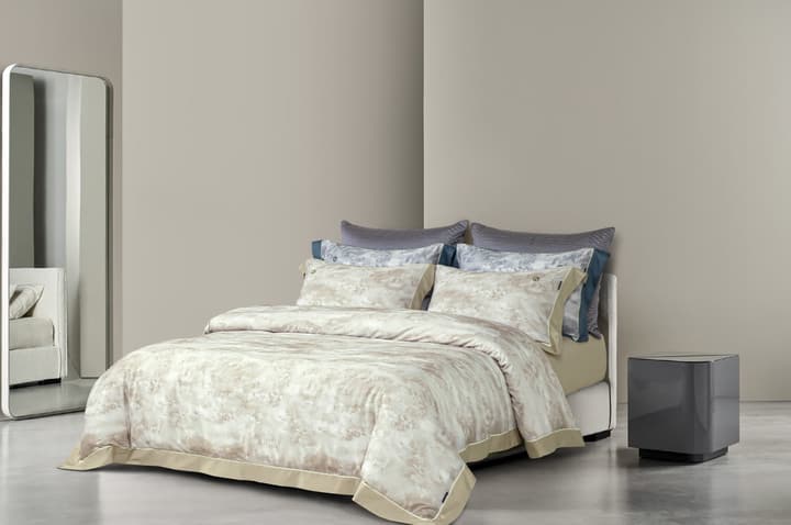 Armani Casa High Definition Oriental Zen Bedding Set in Champagne Gold Print