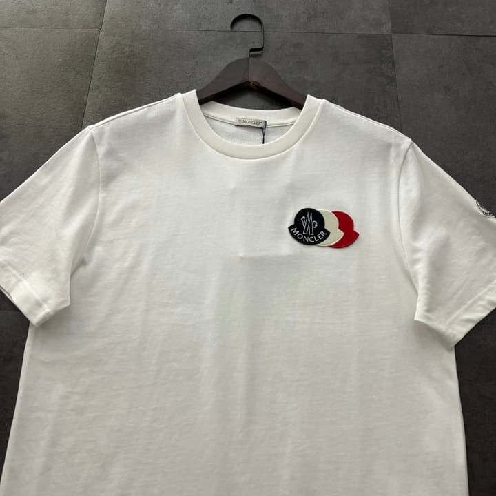 Moncler Triple Logo Short-Sleeve T-Shirt – 2026SS in Navy Blue