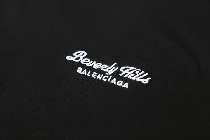 Balenciaga Script Letter Embroidered T-Shirt – 26SS in Black