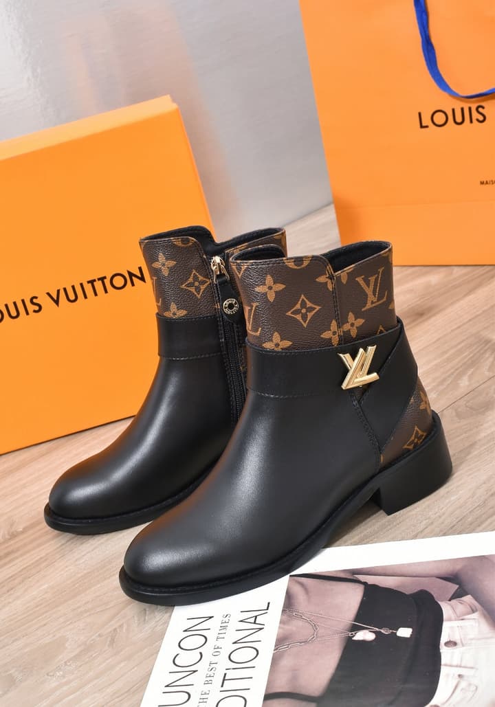 Avant-Garde Footwear Co. Classic Calfskin Boots in Black Monogram Buckle Boot