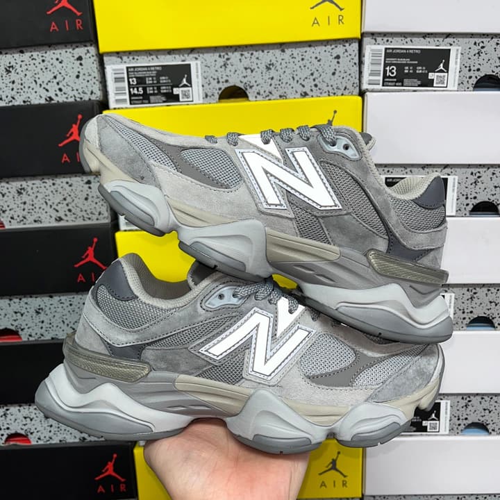 New Balance NB9060 Retro Running Shoes in Cream Teal