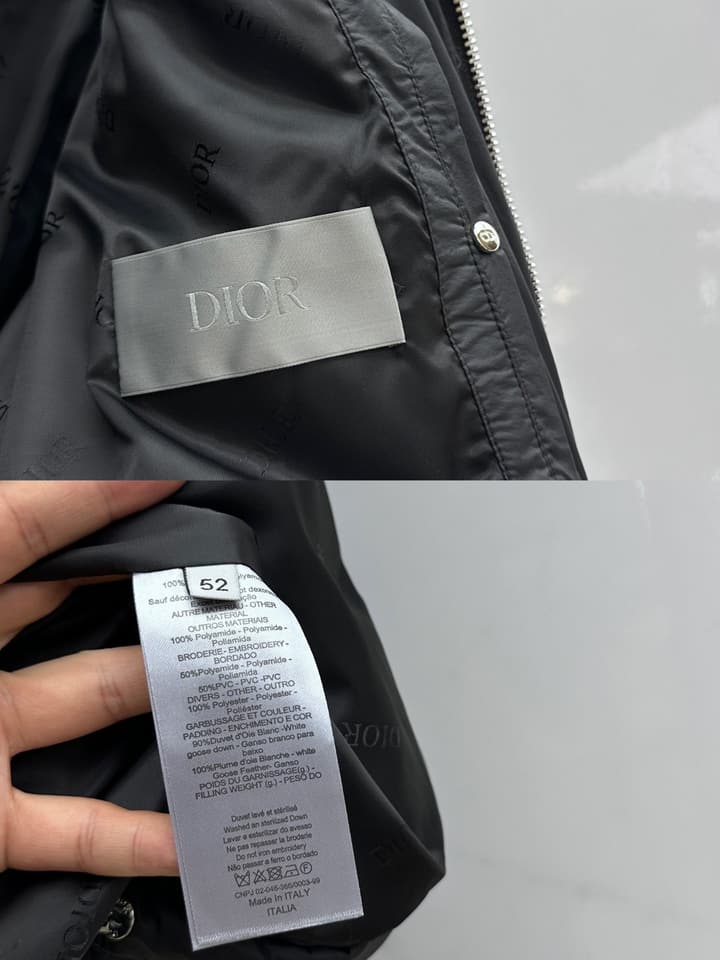 Dior Stand Collar Goose Down Puffer Jacket – 25FW in Classic Black Puffer