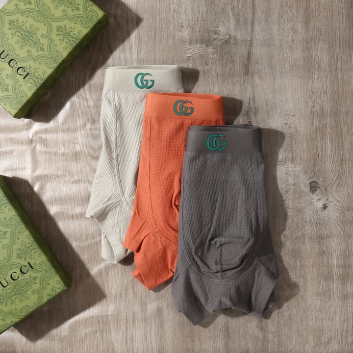 Gucci Men's Jacquard Seamless Underwear 3-Pack
