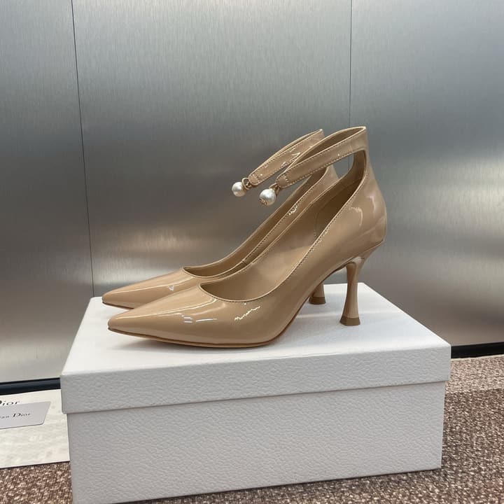 Dior J'ADIOR Jolie Pearl Pointed-Toe Pumps – 2024 Spring/Summer Collection in Glossy Black