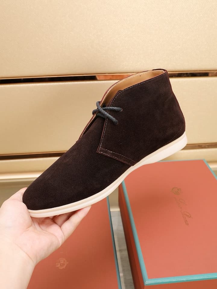 Loro Piana Water-Repellent Suede Moccasin Loafers in Black