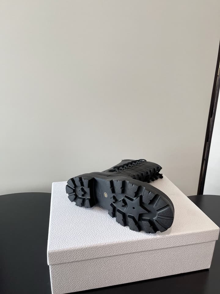 Dior D-Road Lace-Up Combat Boots