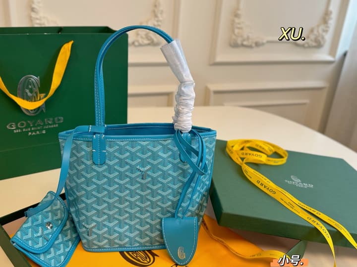 Goyard New Small Mother-Child Tote Bag in Classic Black And Tan