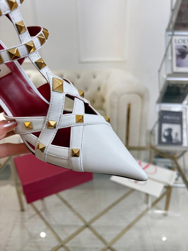 Valentino Studded Cut-Out High-Heeled Sandals – 26SS in Pink