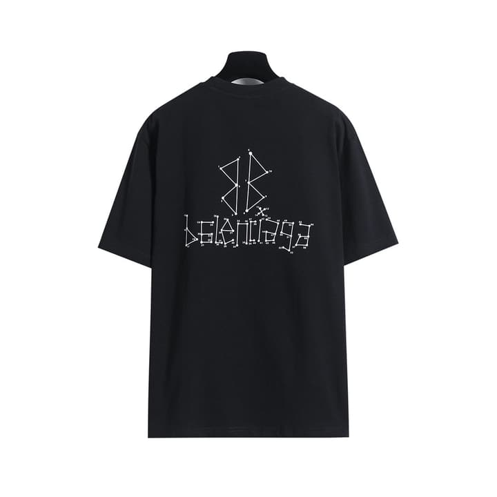 Balenciaga Coordinate Line Print T-Shirt – 26SS in Black