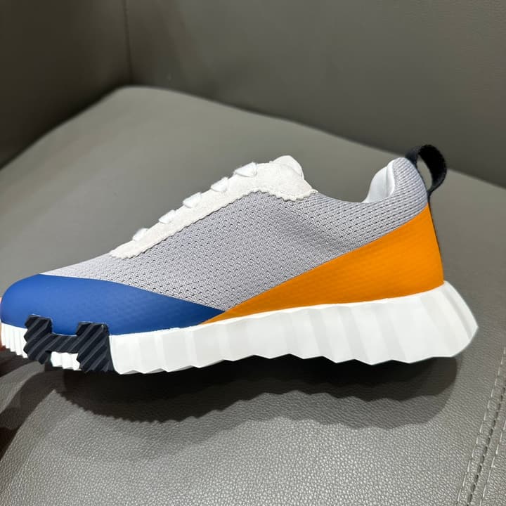 Hermès Bouncing Tech Mesh Sneakers in Black And White