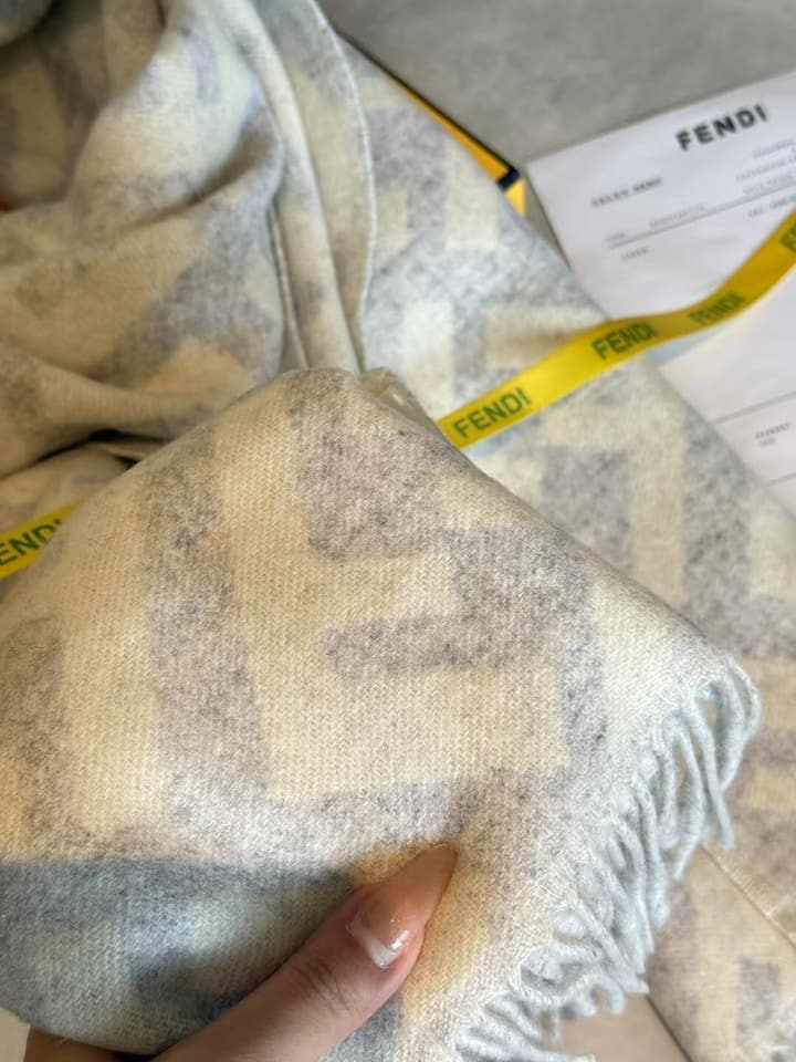 Fendi FF Monogram Cashmere Scarf