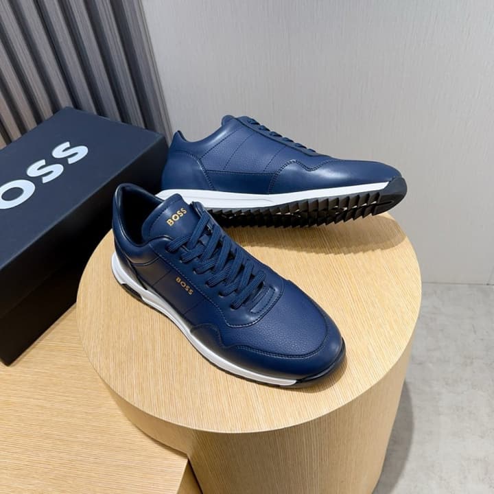 Boss Classic Driving Shoes in Black With Polished Toe