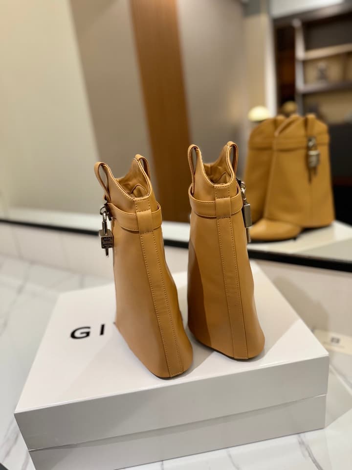 Givenchy High-Heel Embroidered Long Boots – 2024 SS in Black Leather