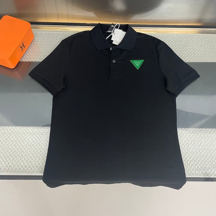 Bottega Veneta Lapel Logo T-Shirt – 2025SS in Black