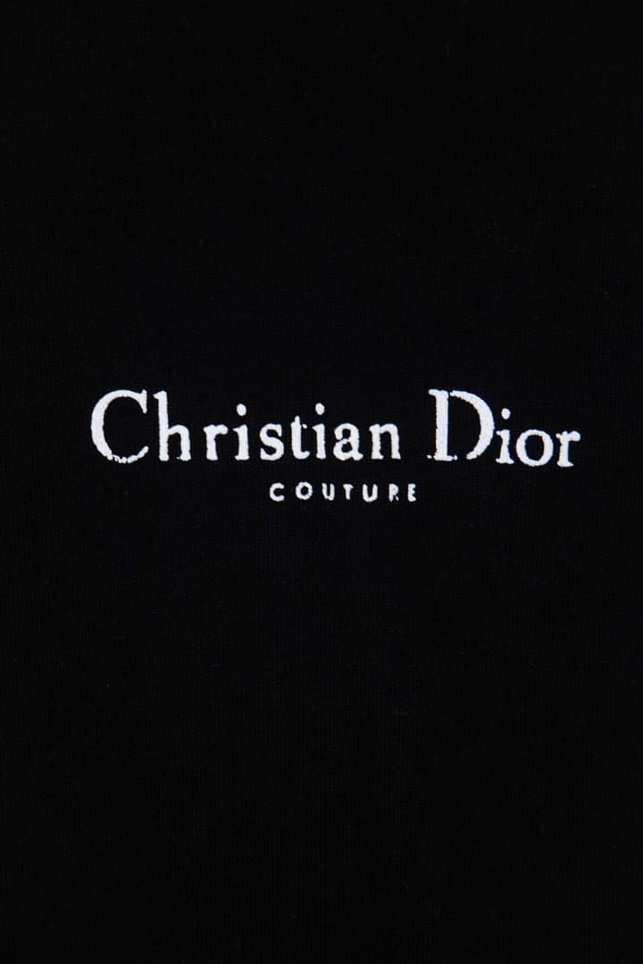 Dior Classic English Letter Long Sleeve T-Shirt in Black