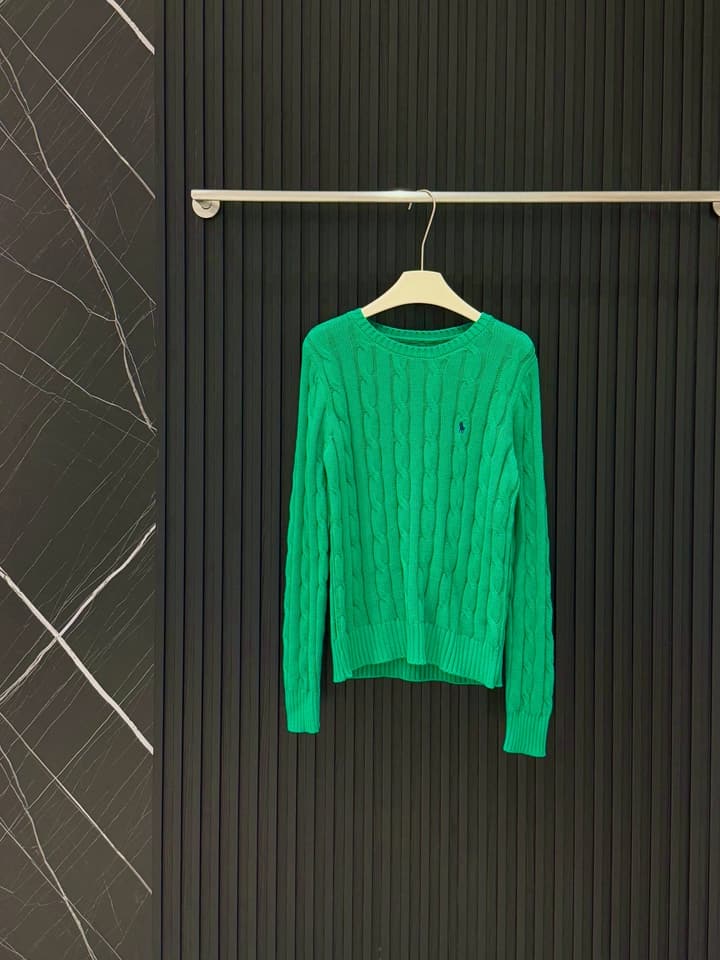 Ralph Lauren Cable Knit Sweater in Bright Red