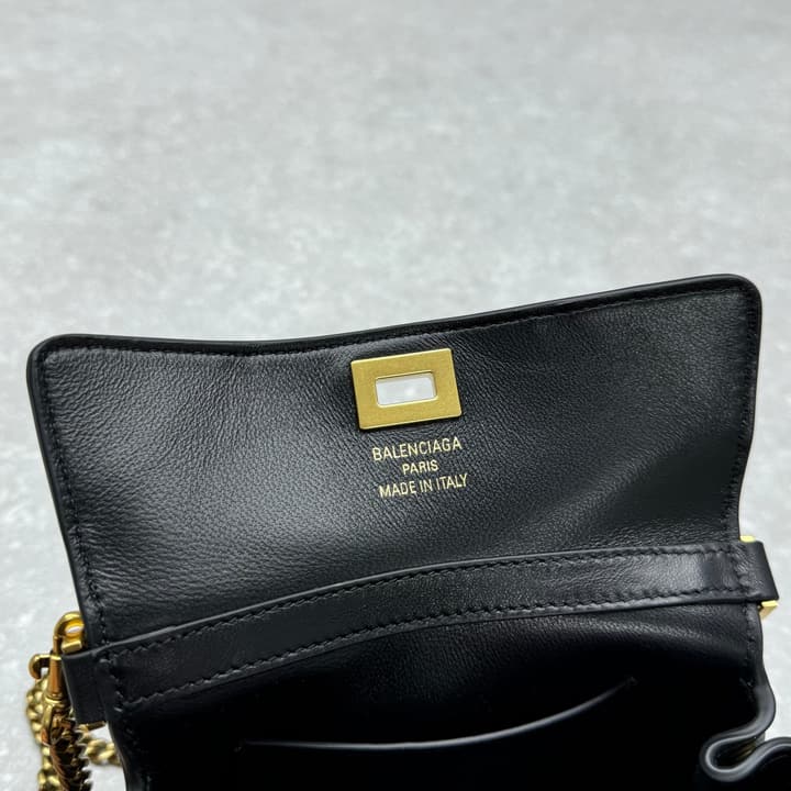 Balenciaga Rodeo Nano Chain Bag in Black