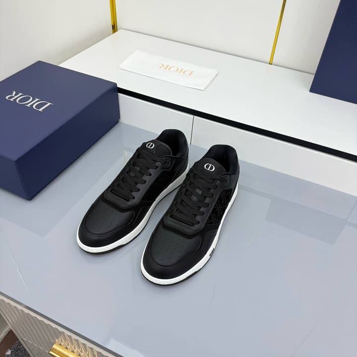Dior Casual Calfskin Ankle Boots in Black With White Sole