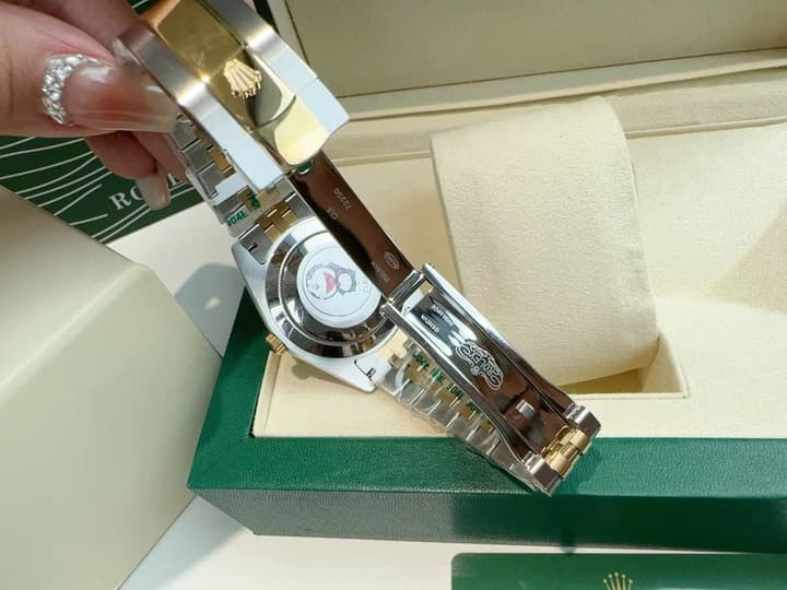 Rolex Datejust Two-Tone Green Watch