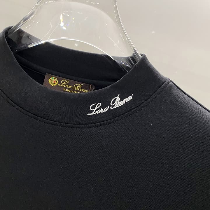 Loro Piana Fashion Casual Long Sleeve T-Shirt – Early Autumn New Counter Style in Classic Black