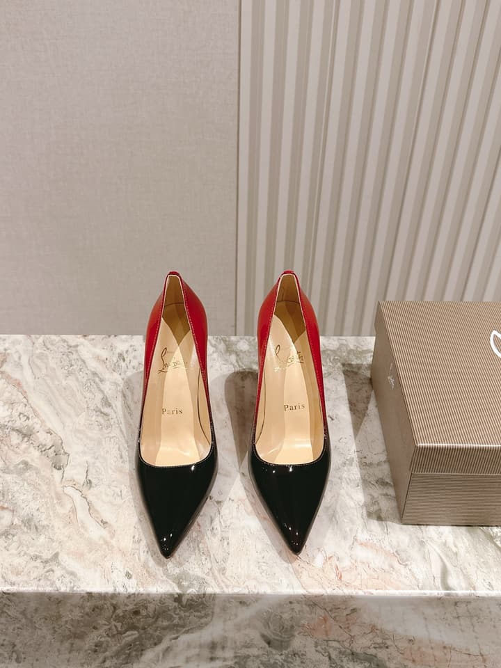 Christian Louboutin Platform Heeled Sandals – 2025 SS Show Model in Black Suede