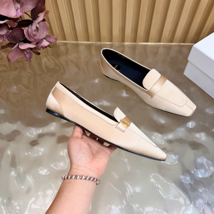 Saint Laurent Silk Chain Mules – Spring/Summer Collection – 26S in Beige