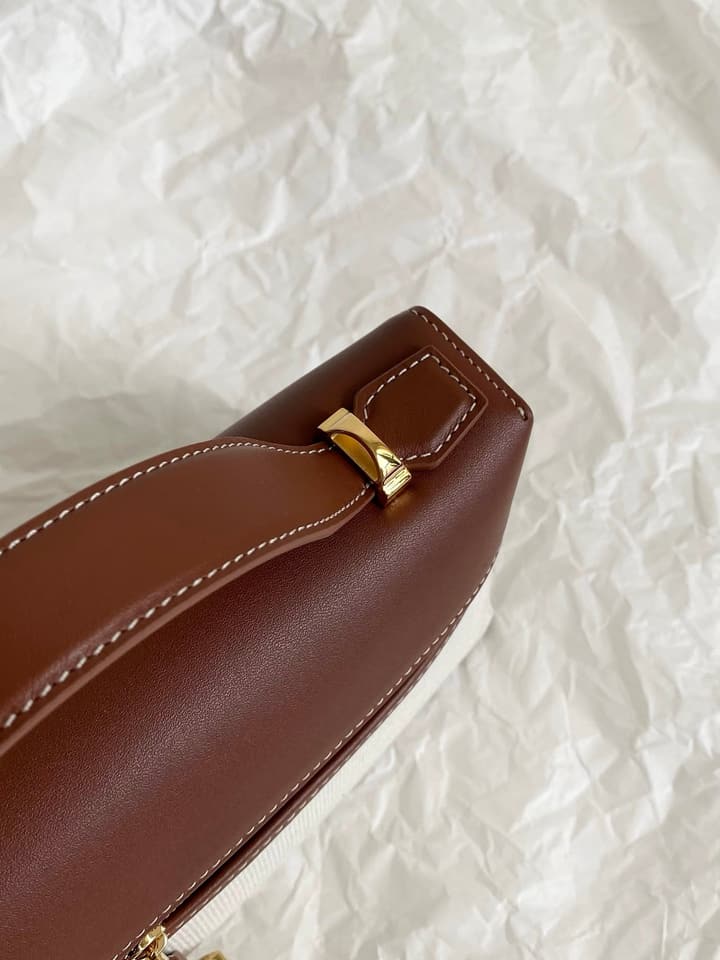 Loro Piana L23 Canvas Handbag in Brown