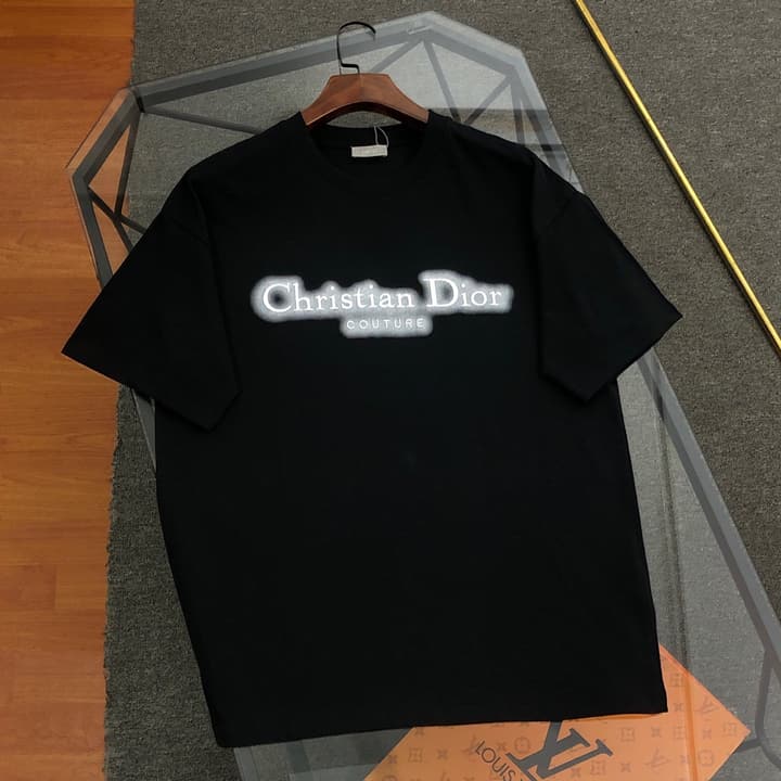 Dior Embroidered Logo Crewneck T-Shirt – 2026SS in Black