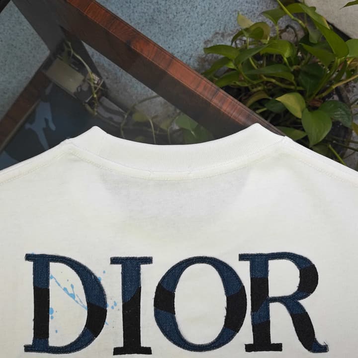 Dior Embroidered Logo Cotton T-Shirt – 2026SS in Black