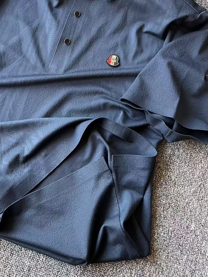 Moncler Ice Silk Jacquard Seamless Polo Shirt