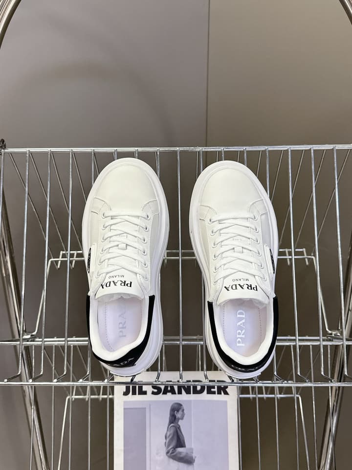 Prada Retro Platform Sneakers in White Sneaker 1
