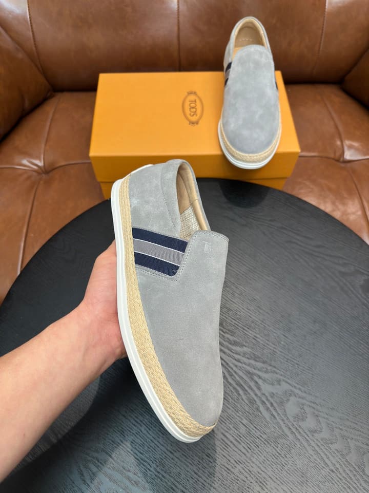 Tod's Suede Pebble-Sole Loafers