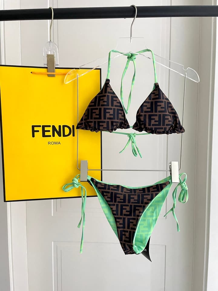 Fendi Reversible One-Piece Swimsuit in Blue Monogram