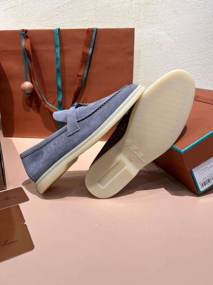 Loro Piana My Charms Classic Loafers in Nude