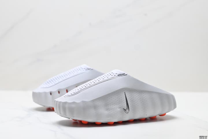 Nike Mind 001 Recovery Slide in Light Grey And Orange