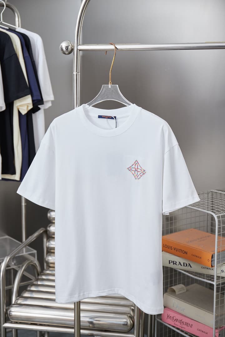 Louis Vuitton Embroidered Hollow LV Letter T-Shirt – 2026SS in Black