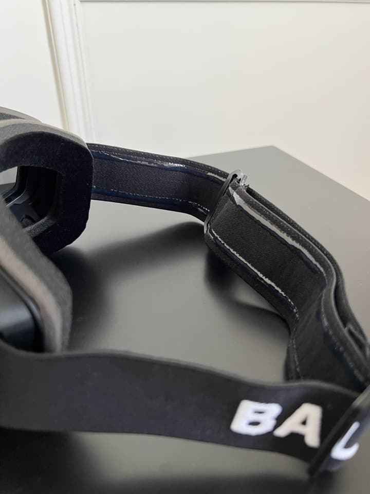 Balenciaga Silver Ski Goggles in Black Frame Dark Lens