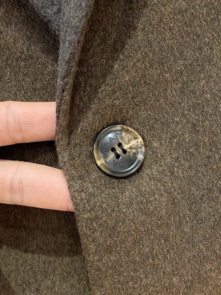 Prada Men's Wool Kensington Coat – 2025FW in Charcoal Gray Wool Coat